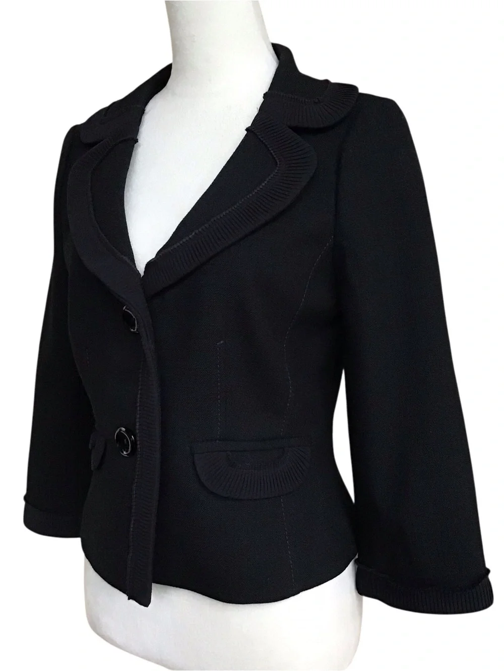 Ann Taylor Black Virgin Wool Blazer